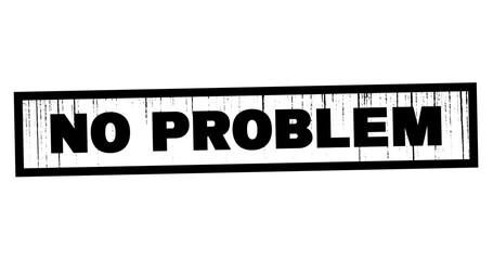 no problem sticker illustration