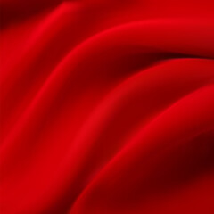 3D illustration of Large Red Flag fullscreen background in the wind with wave patterns. eps 10