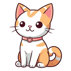 Purrfect Portrayal: Cute Singapura Cat in Artistic 2D Style