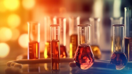 test tubes with liquid