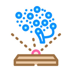 human brain simulation future technology color icon vector. human brain simulation future technology sign. isolated symbol illustration