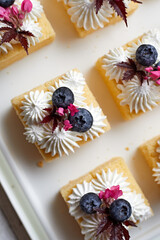 mini butter cake with whipped cream © musicphone1
