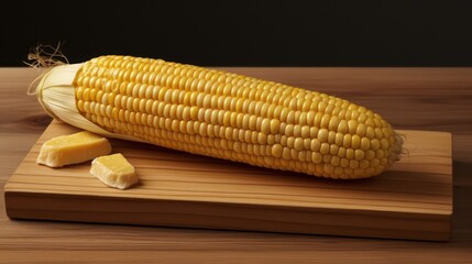 corn on a wooden table