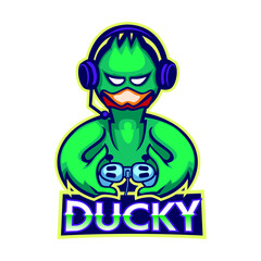 Ducky transparent background logo PNG design 