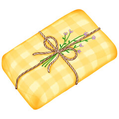 christmas gift box gift box, illustration, clipart, watercolor, art, design, holiday, present, celebration, festive, surprise, colorful, painting, creative, graphic, box, 