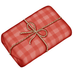 red gift box gift box, illustration, clipart, watercolor, art, design, holiday, present, celebration, festive, surprise, colorful, painting, creative, graphic, box, ribbon, bow, wrapping paper, birthd