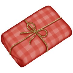 red gift box gift box, illustration, clipart, watercolor, art, design, holiday, present, celebration, festive, surprise, colorful, painting, creative, graphic, box, ribbon, bow, wrapping paper, birthd