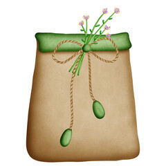 bag with green leaf bag, package, paper, brown, paper bag, recycle, isolated, roll, sack, buy, cardboard, deliver, ecological, education, factory, machine, manufacture, newspaper, pack, print, retail,