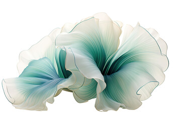 a poetic marriage of mint green and seafoam blue abstract shape, generative ai
