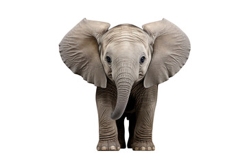 baby elephant isolated on transparent background, Generative Ai