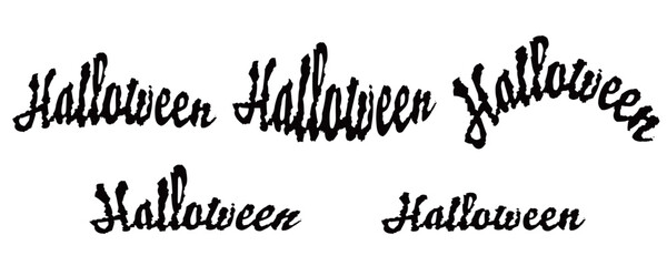  Halloweenの文字の素材セット
