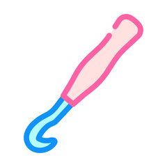 crochet hook knitting wool color icon vector. crochet hook knitting wool sign. isolated symbol illustration