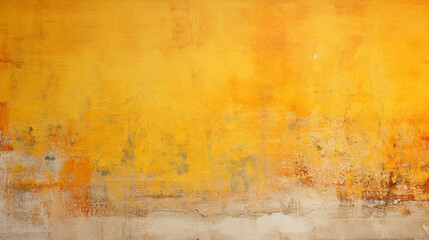 Old yellow concrete wall background, Vintage grunge texture of weathered. Generative ai.