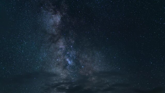 Milky Way Galaxy Core Clouds 35mm South Sky Above Mt Whitney Sierra Nevada California USA Time Lapse