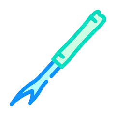 stitch ripper knitting wool color icon vector. stitch ripper knitting wool sign. isolated symbol illustration