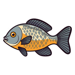 Aquatic Masterpiece: African Cichlid Fish Art Illustration