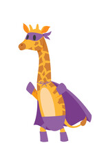 Super Hero animals in colorful superhero costumes, funny children characters cartoon vector Illustration.