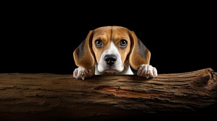 beagle dog on the floor