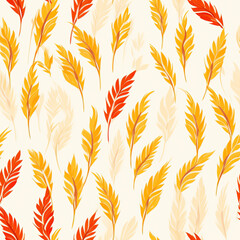 Colorful autumn leaves as seamless background. Generative AI.