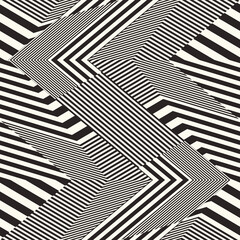 Monochrome Moiré Effect Textured Zigzag Pattern