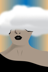 Woman with Her Head in the Clouds