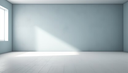 Light room with sunlight through window abstract minimalist background for product presentation interior design Generative AI
