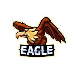 Eagle transparent background logo PNG design 
