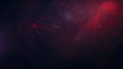 Obraz premium Spider web blue and red background generated with ai