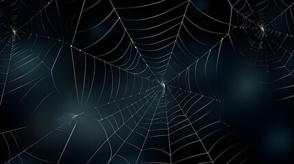 Naklejka premium Spider web background generated with ai