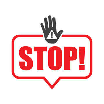 Stop sign - vector symbol illustration on white background