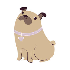 Obraz na płótnie Canvas Dog Illustration Pug