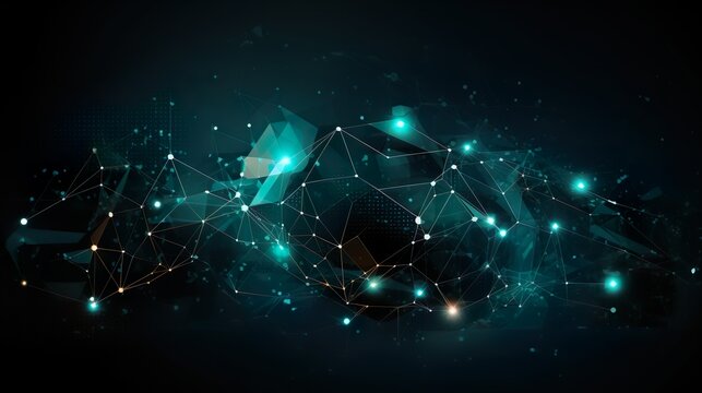 Fondo geom&eacute;trico abstracto. Generado por IA.
