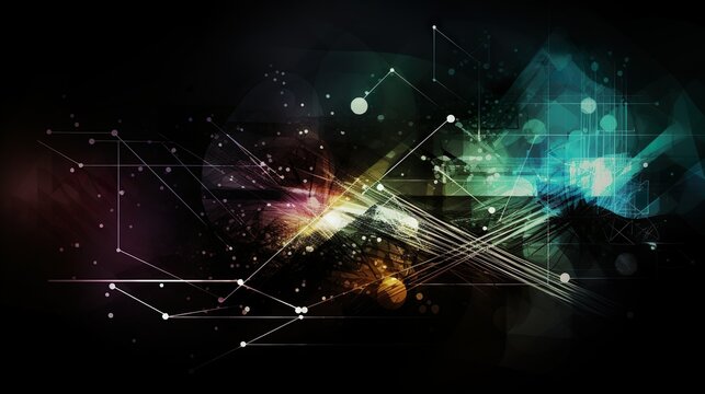 Fondo geom&eacute;trico abstracto. Generado por IA.