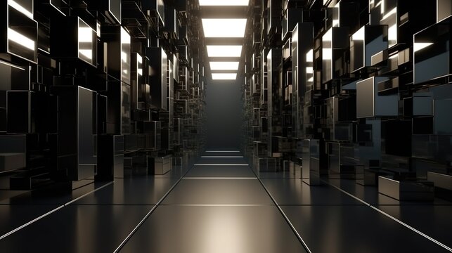 Fondo 3d geom&eacute;trico. Generado por IA.