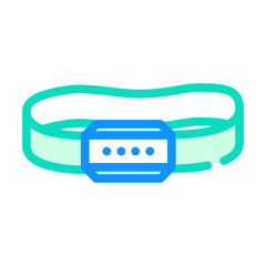 headlamp mountaineering adventure color icon vector. headlamp mountaineering adventure sign. isolated symbol illustration