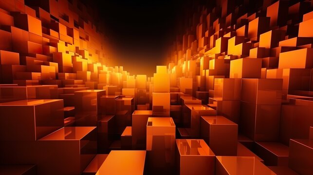 Fondo con cubos geom&eacute;tricos 3d. Generado por IA.