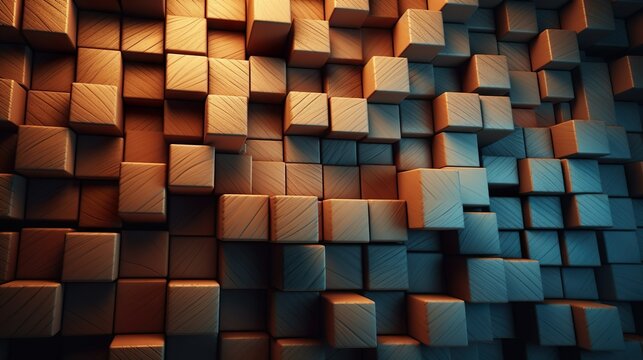Fondo abstracto 3d geom&eacute;trico. Generado por Ia.