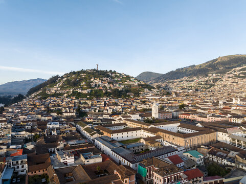 Aerial view of Quito, Pichincha, Ecuador