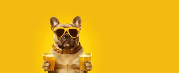 animal cat, and dog with beer