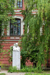 Fototapeta na wymiar Taras Shevchenko monument in the university park in Kyiv.