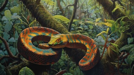 Fototapeta premium green tree python