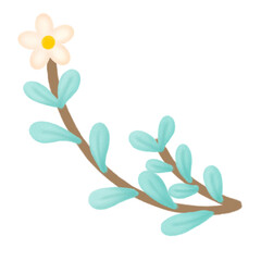 Drawing a floral wreath. Simple basic yellow and white floral marquerite.