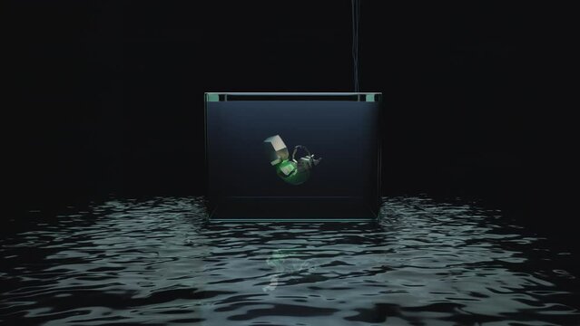 Creative 3D animation shows human ambryo digital clone protsess. 