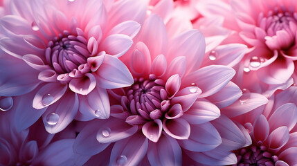 Fototapeta premium Close-up beautiful pink flower. Generative Ai