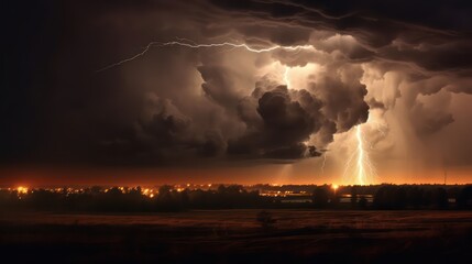 thunder Strome background electric shocked