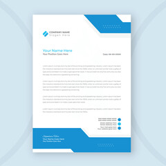 Clean and professional corporate company business letterhead template design with vector background