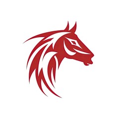 profile horse head logo. image ai