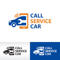 call auto car service repair logo design vector icon symbol