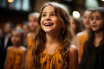 Students participating in a music or choir performance, School, Back to School Generative AI