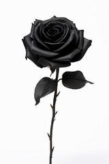 A single black rose - Generative AI